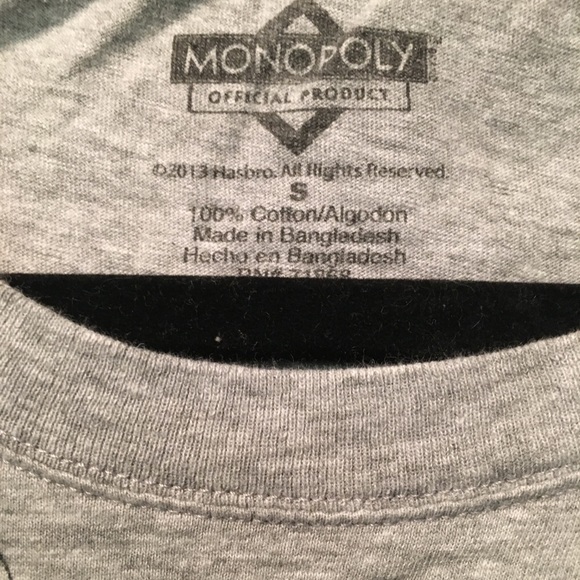 Mr. Monopoly tee size S small grey - Picture 3 of 3